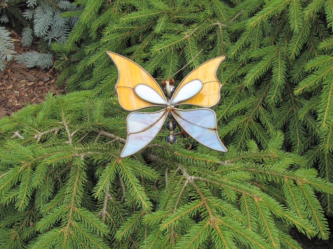Stained Glass Butterfly Ornament