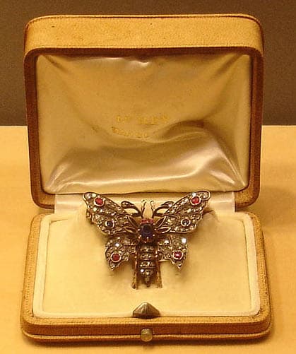 Jeweled Butterfly Brooch