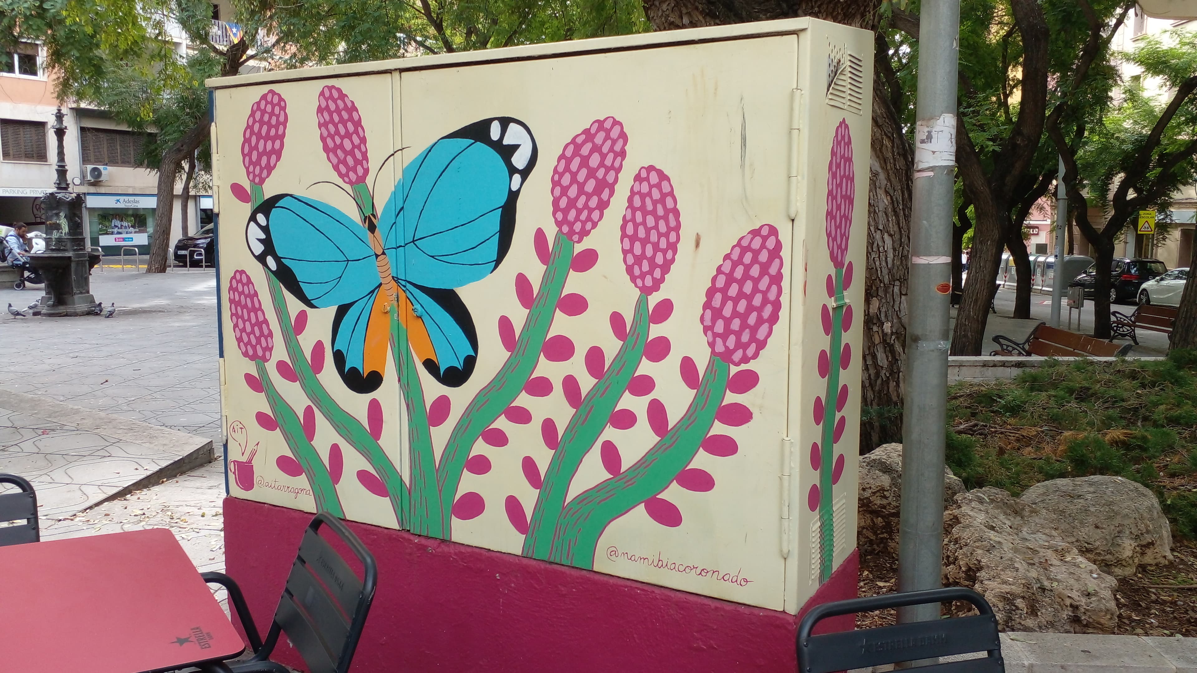 Artistic Butterfly Mural