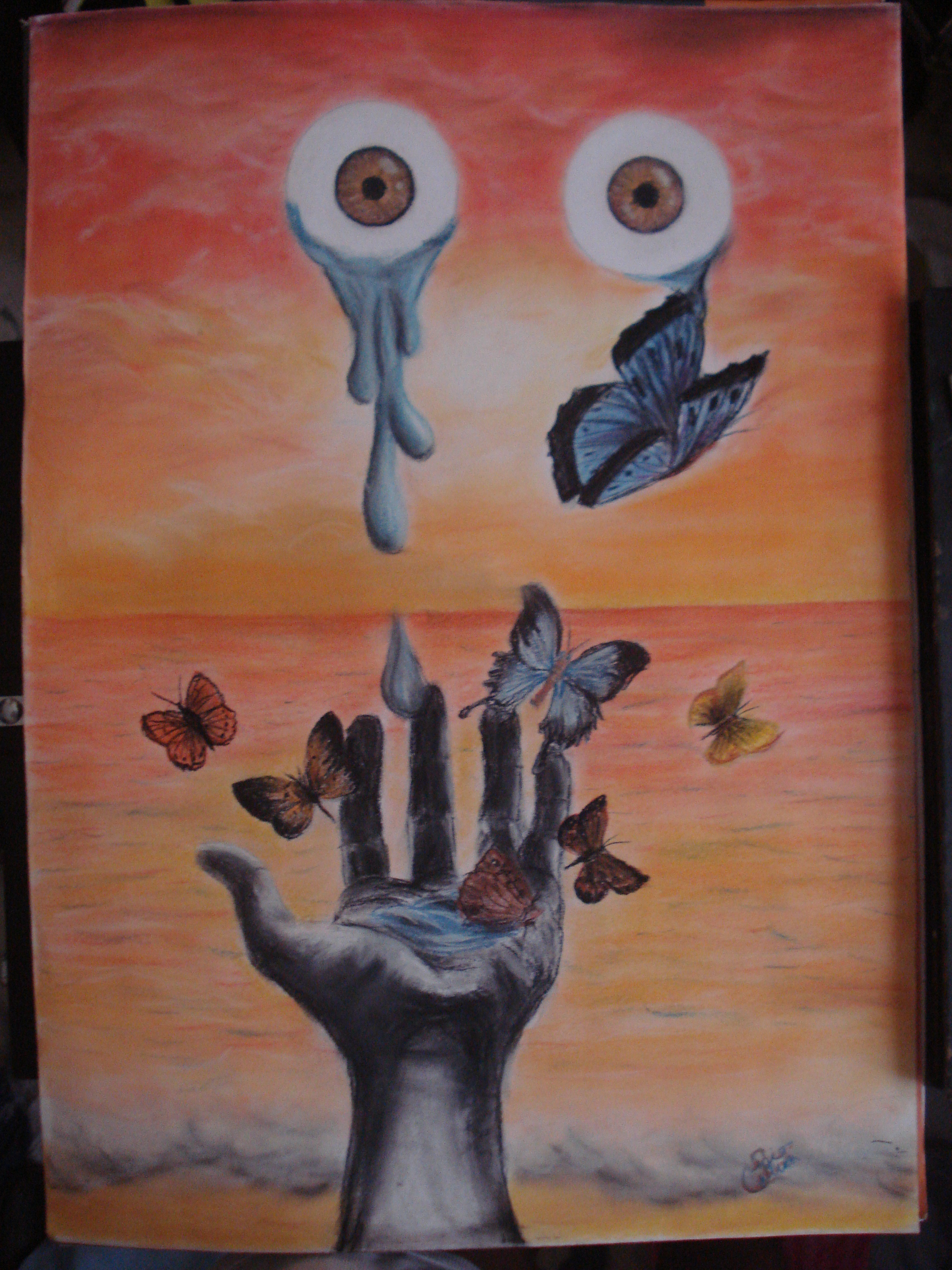 Artistic representation of butterflies