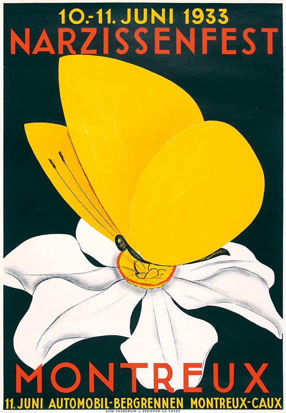 Stylized Yellow Butterfly (Narzissenfest Poster)