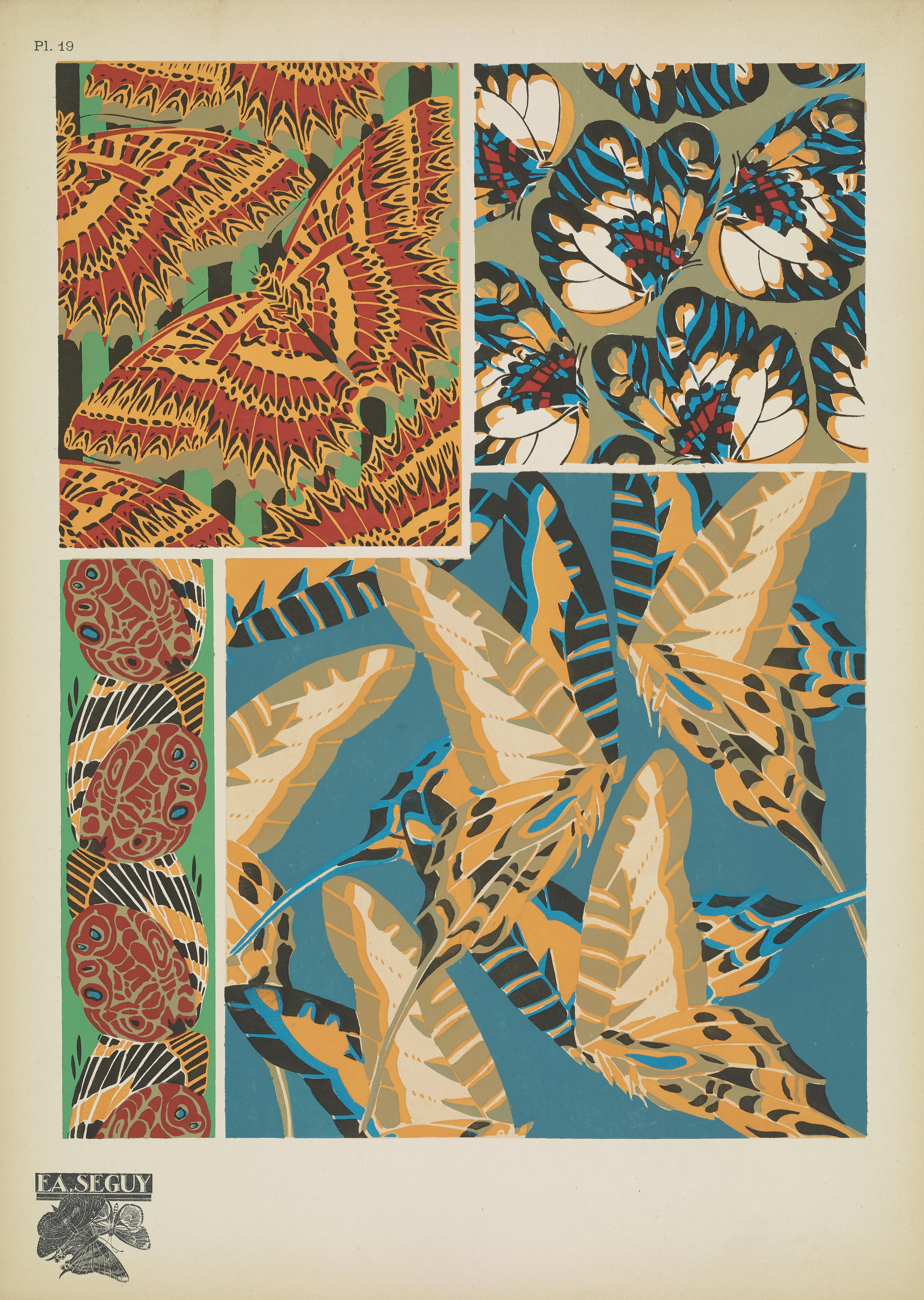 Artistic Butterfly Patterns by F.A. Seguy
