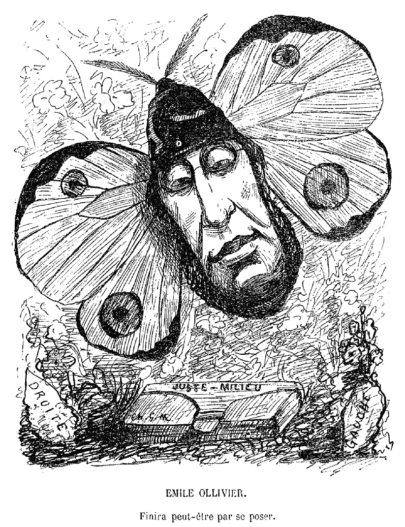 Émile Ollivier Caricature Butterfly