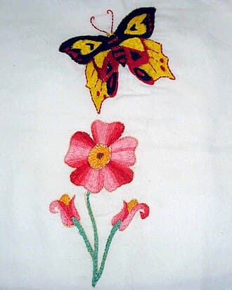 Embroidered Butterfly (Artistic Representation)