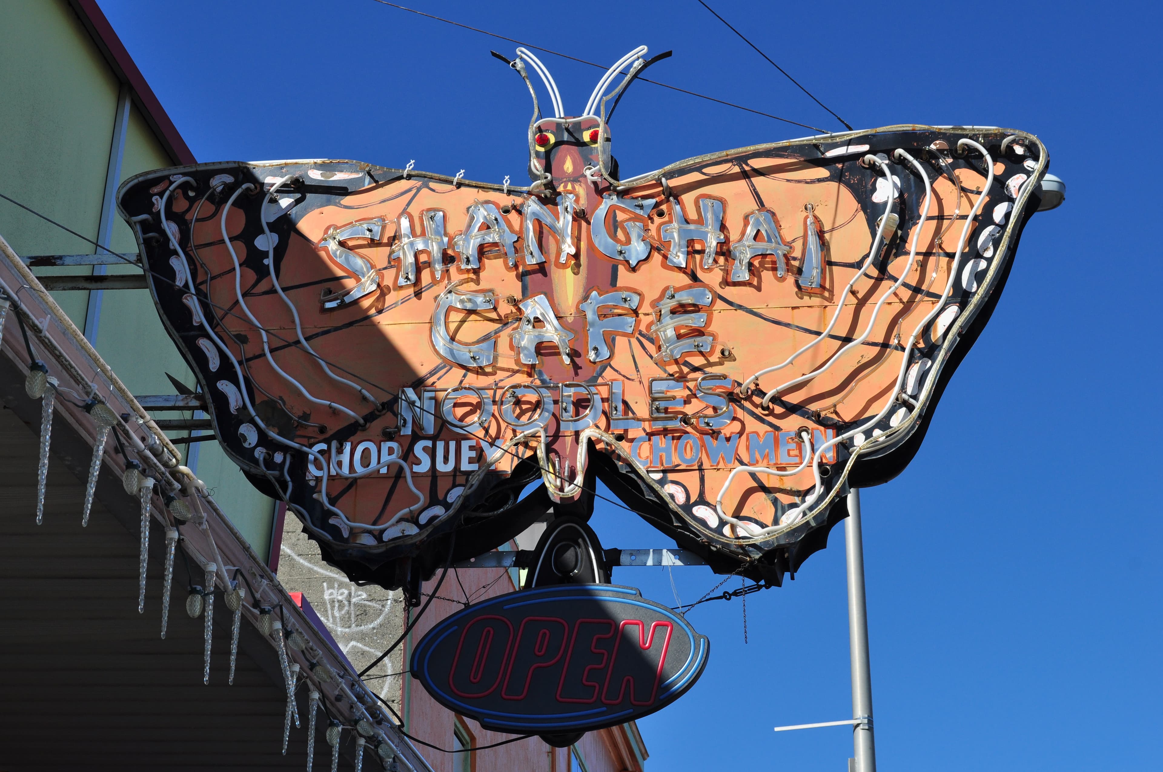 Shanghai Cafe Neon Sign (Artificial Butterfly)
