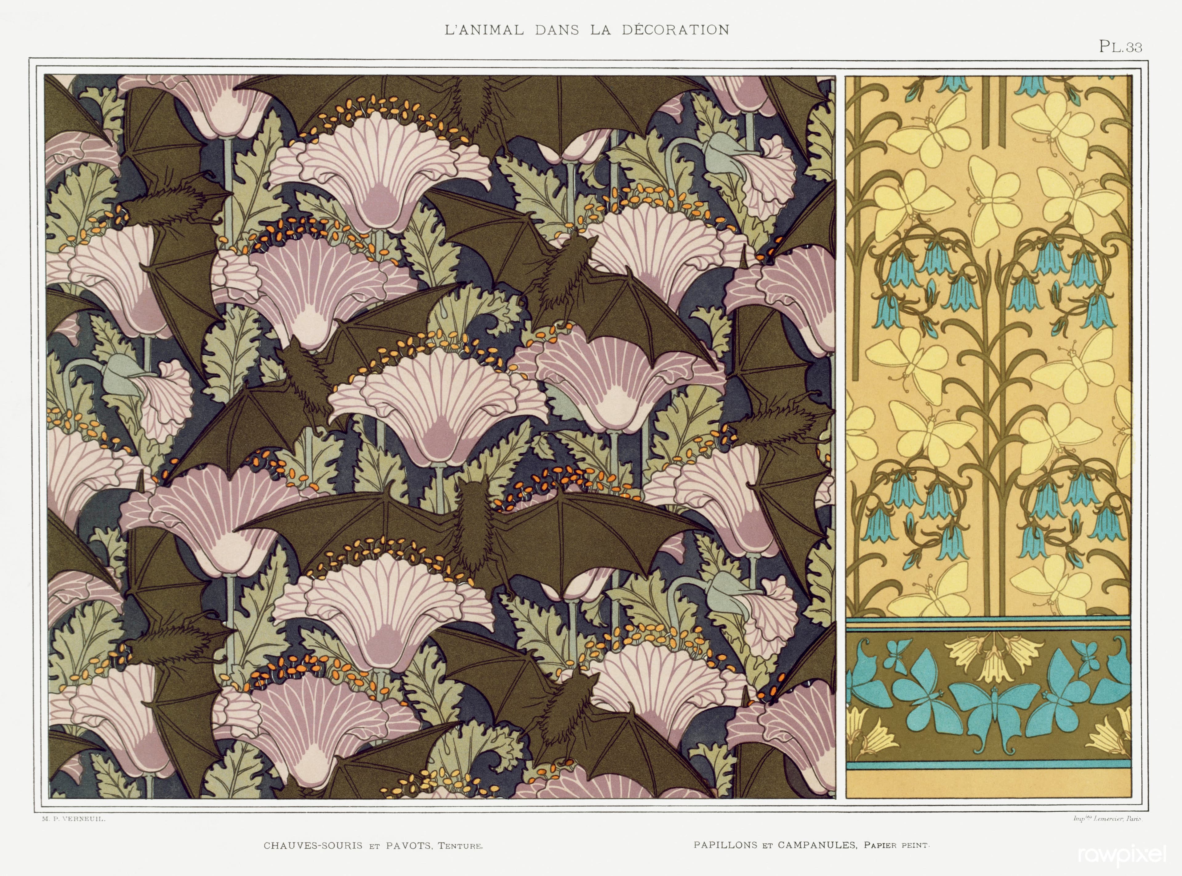 Art Nouveau Butterfly (stylized)