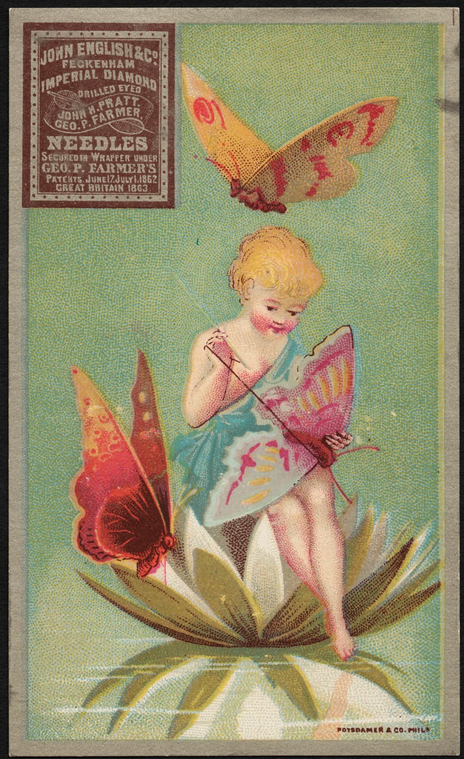 Artistic depiction of butterflies