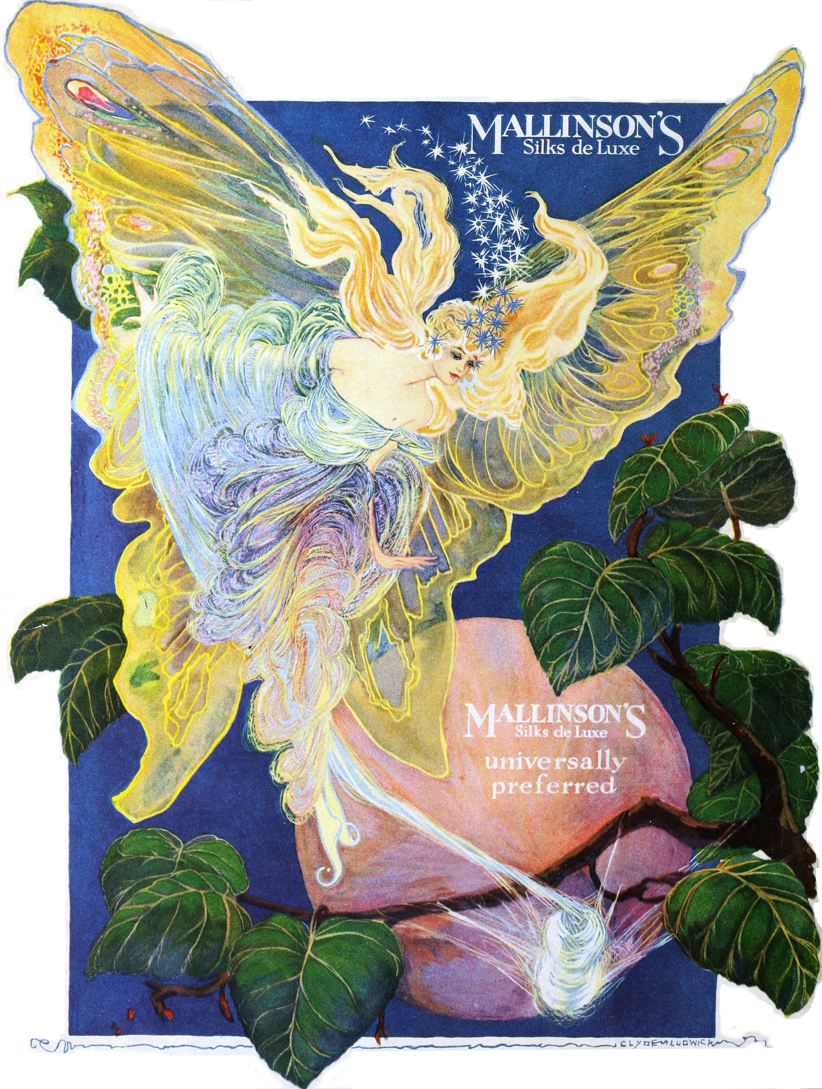 Mallinson's Silks de Luxe Butterfly (Artistic Representation)