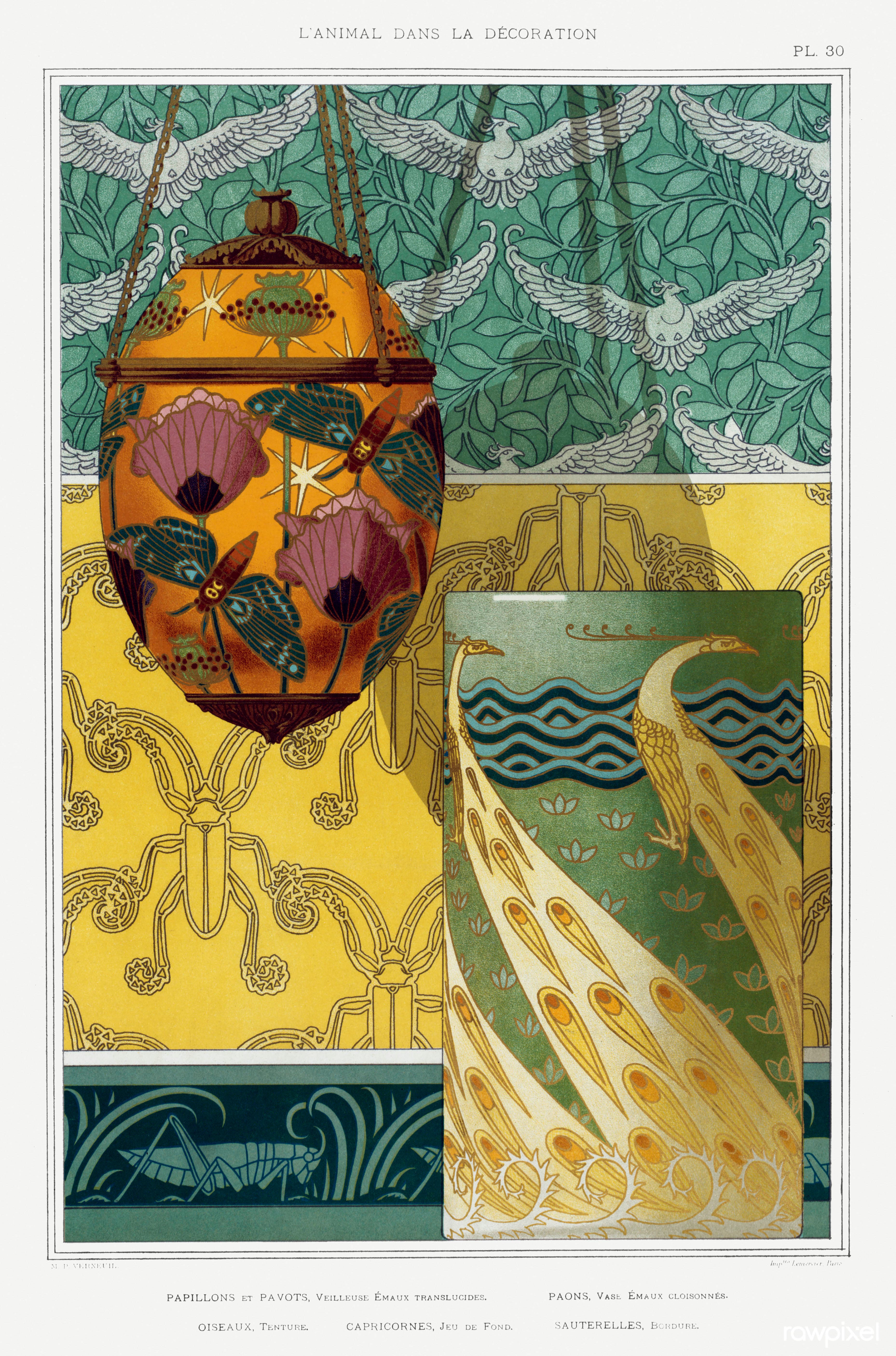 Art Nouveau Stylized Butterfly
