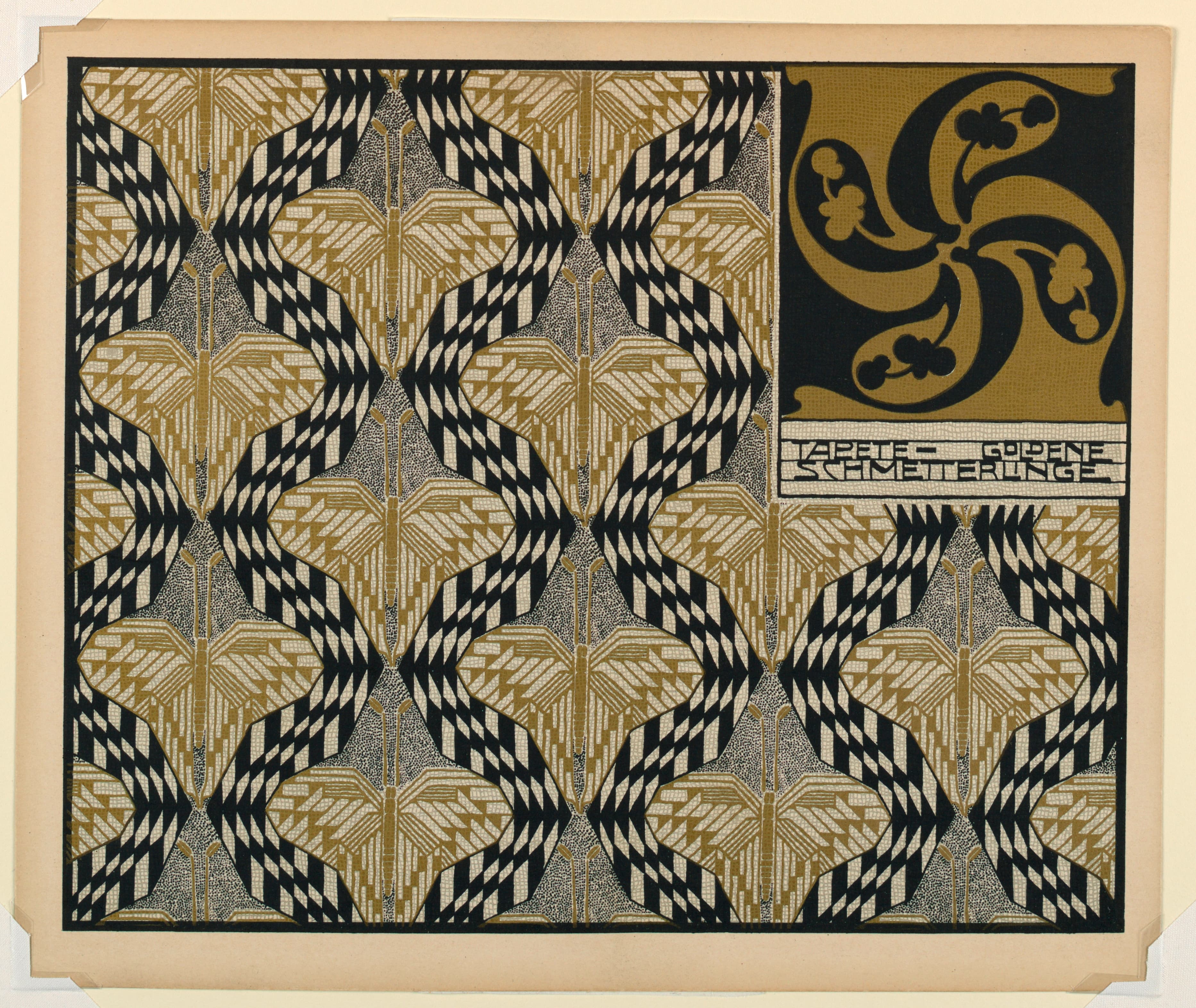 Golden Butterfly (Abstract Art)