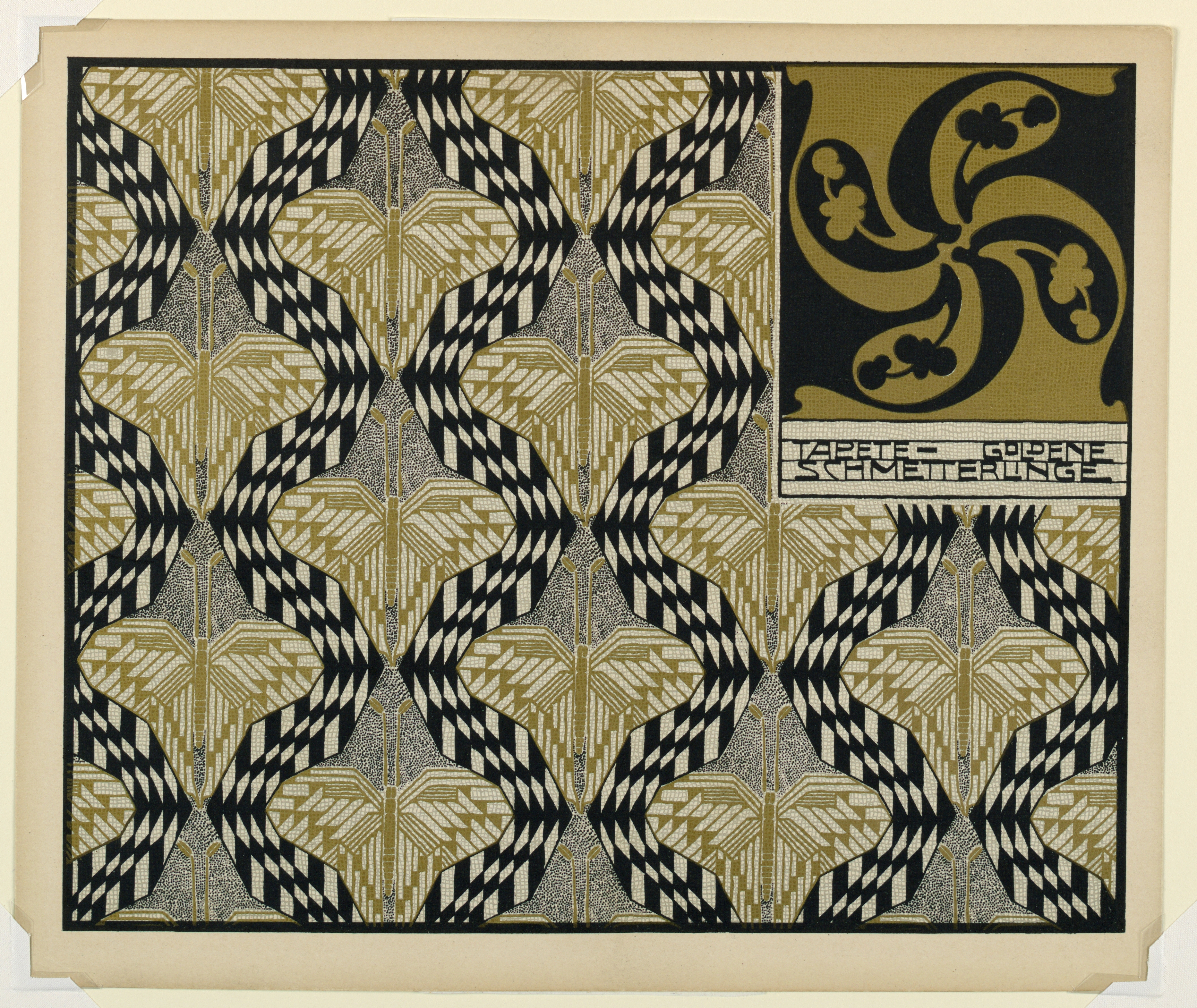 Golden Butterfly (Abstract Art)