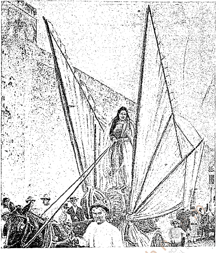 N/A (Image depicts a carnival float, not a butterfly)