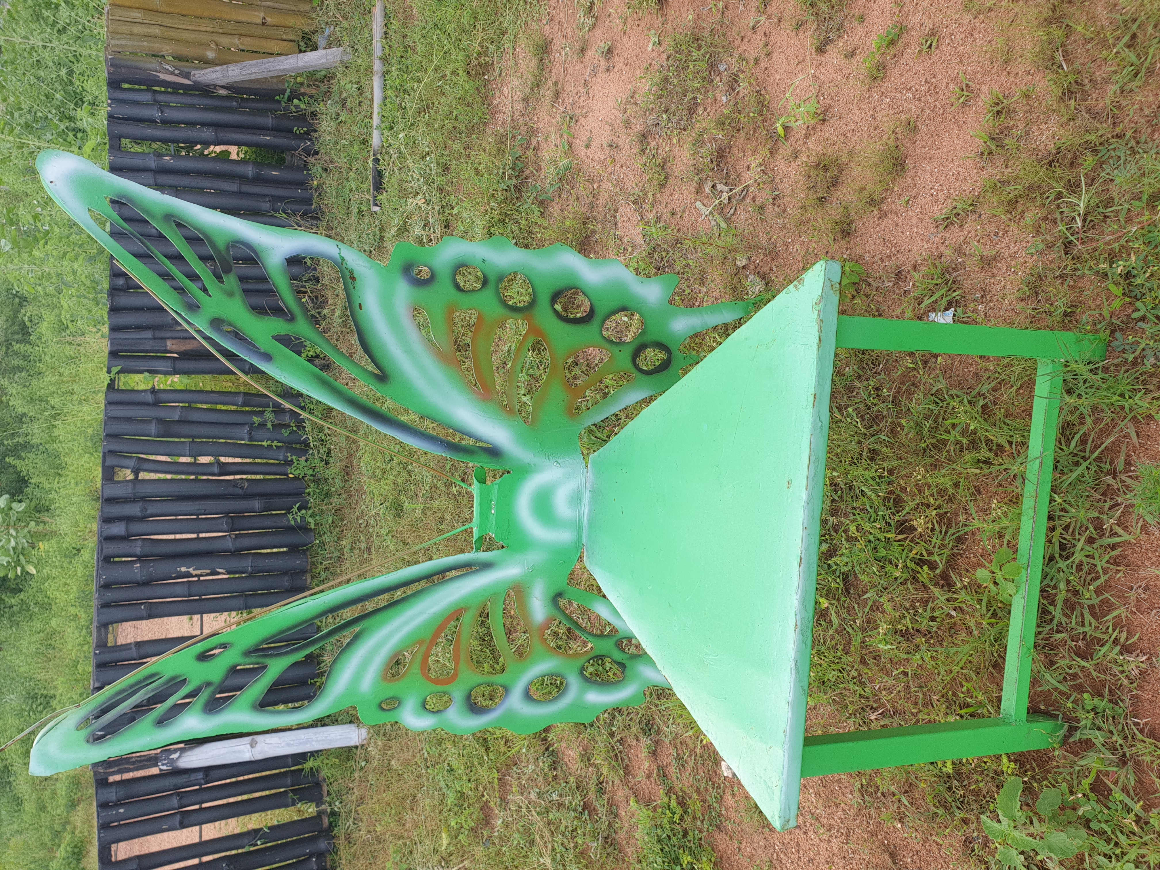 Not a living butterfly/moth (metal sculpture)