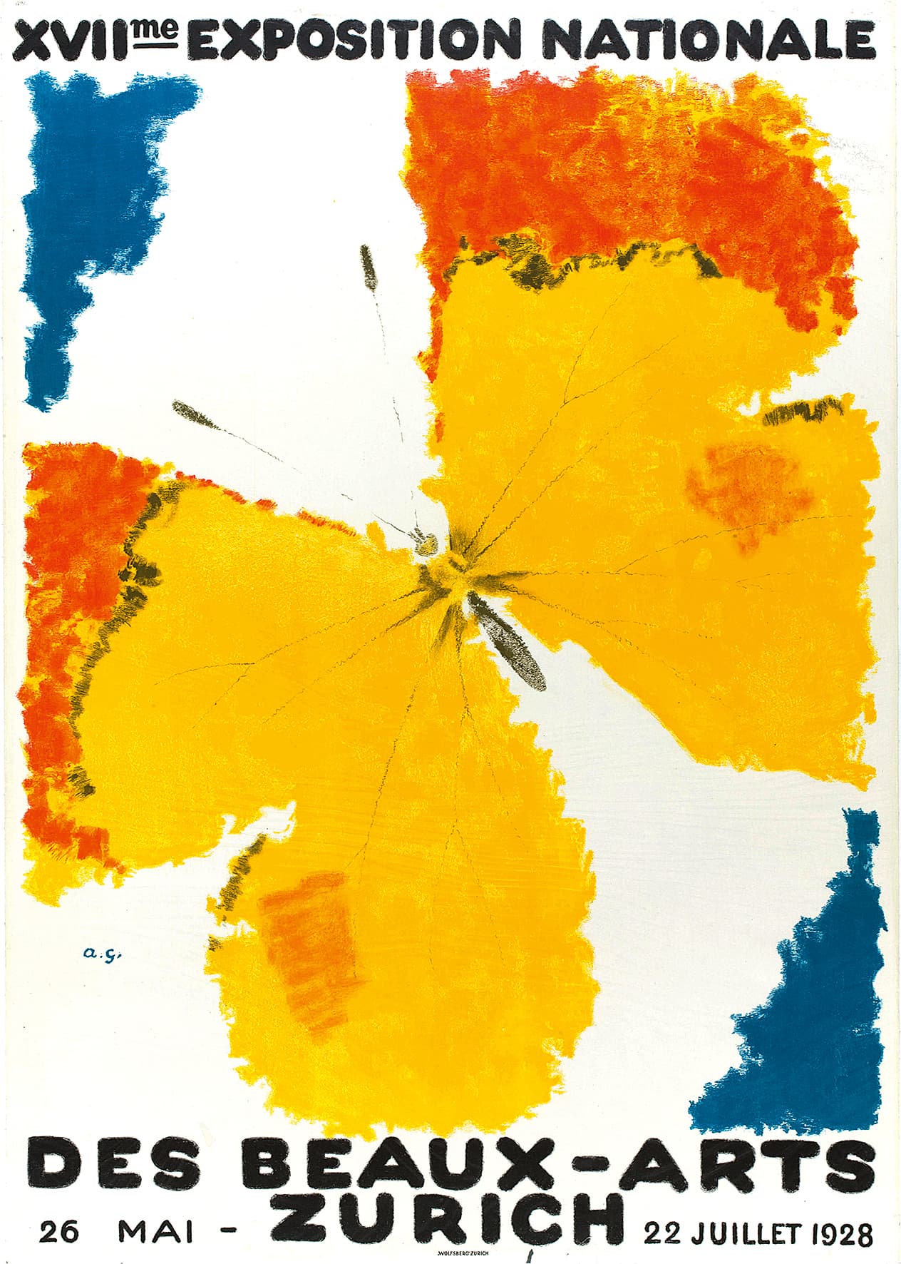 Artistic Butterfly Representation (Augusto Giacometti Poster)