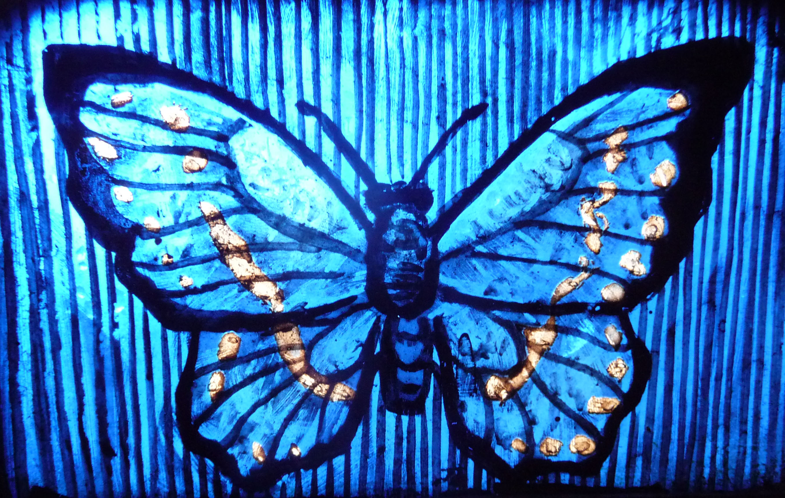Artistic Butterfly Representation (Stained Glass)