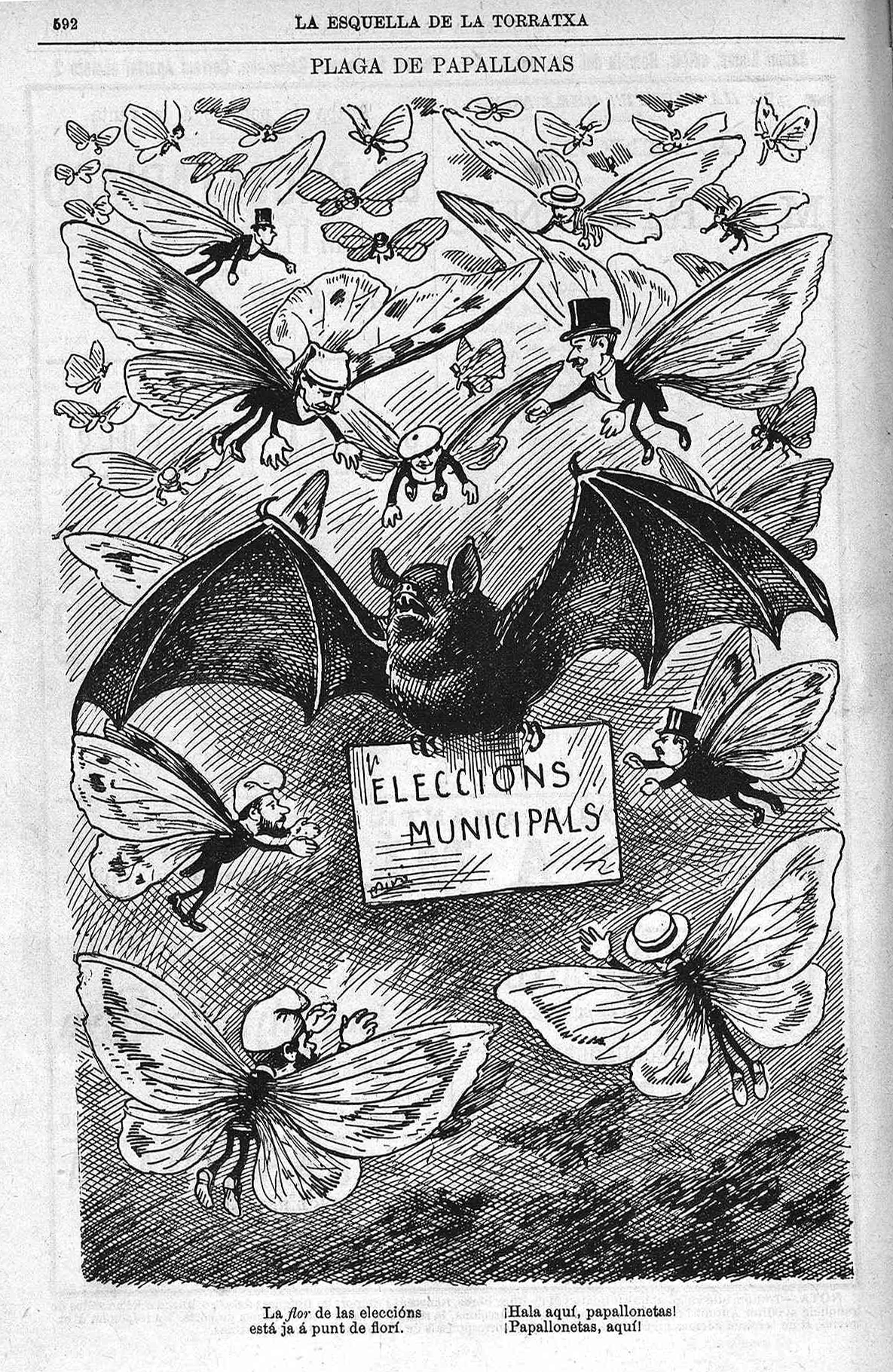 Political Cartoon Butterfly (Fictional)