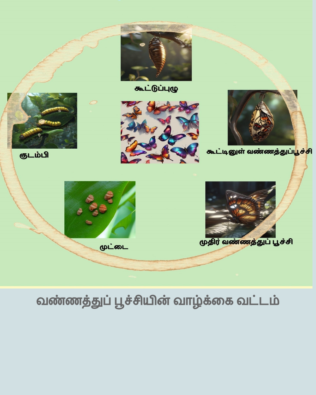 Various Butterflies (Life Cycle Illustration)