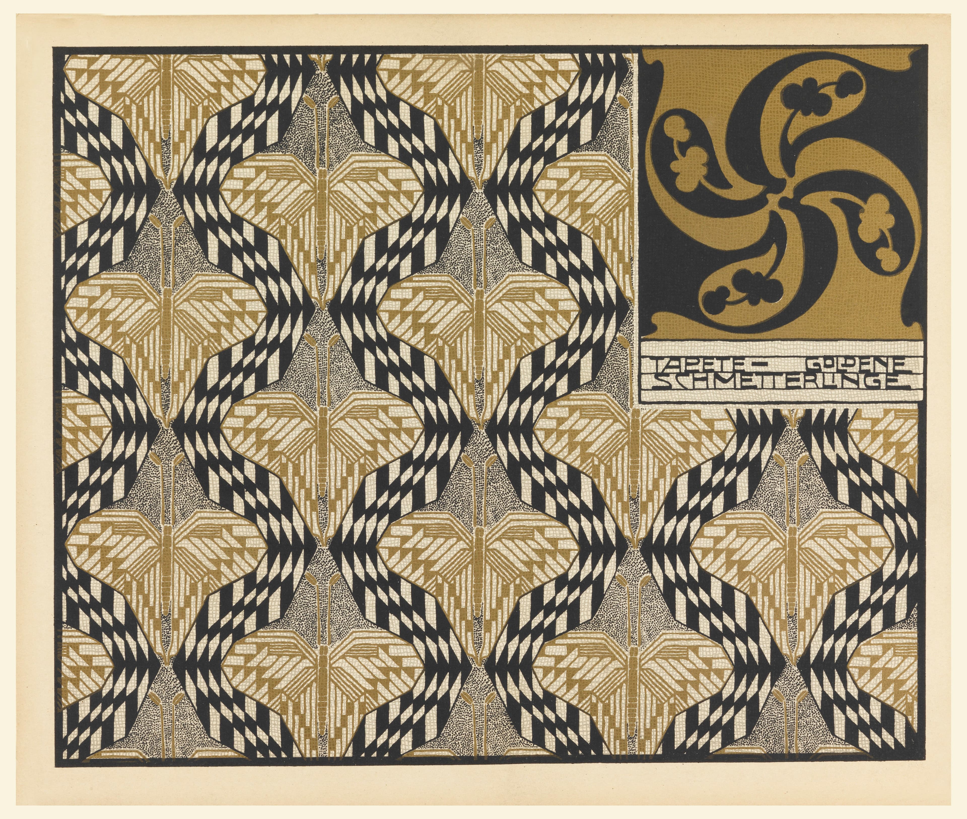 Golden Butterfly Wallpaper Design