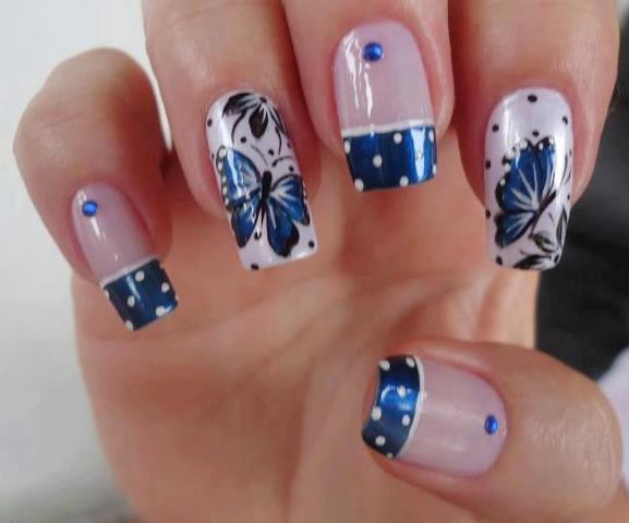 N/A (Image depicts nail art, not a real butterfly)