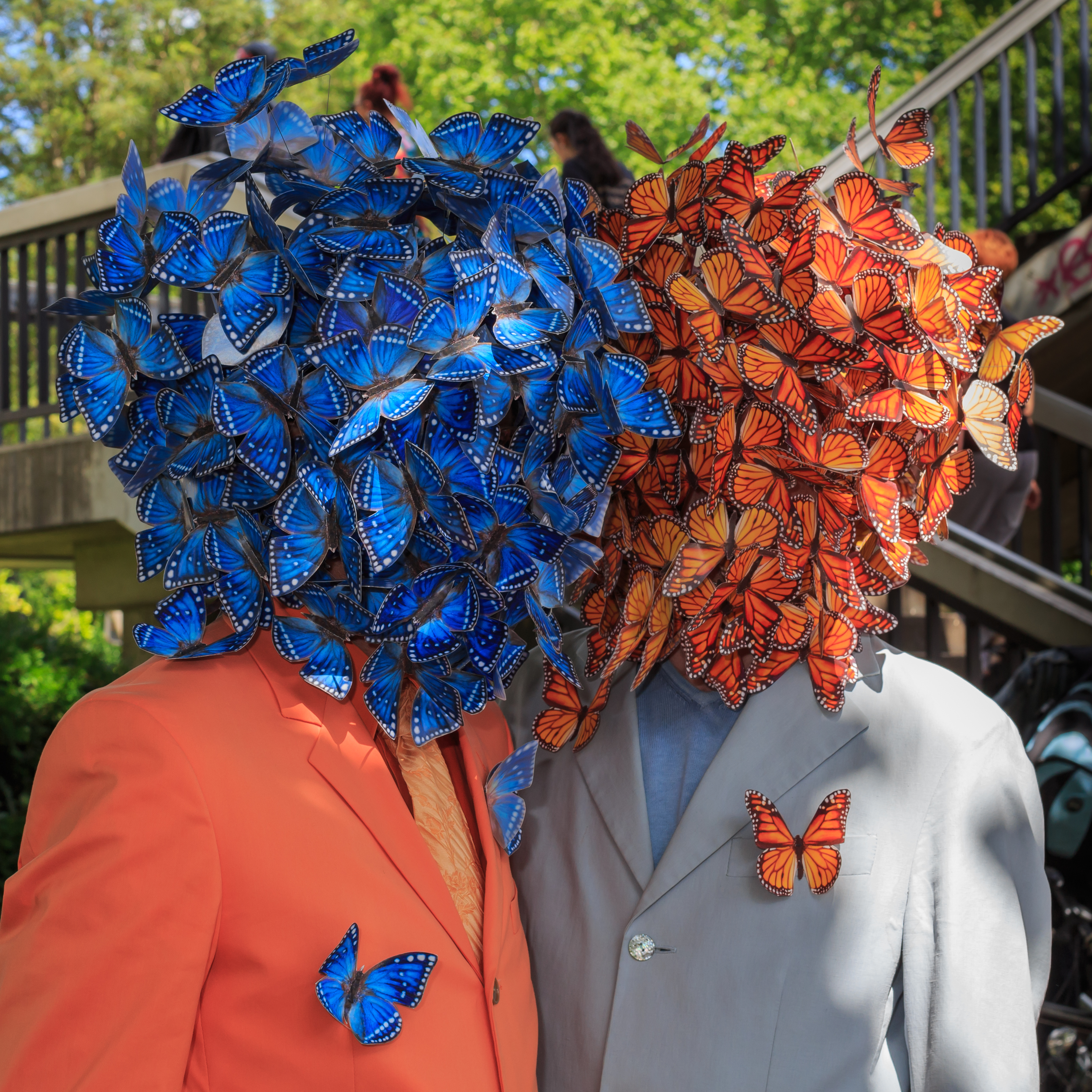 N/A - Image depicts artificial butterflies